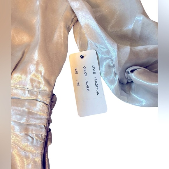 Saylor Madonna Metallic Silver Mini Dress XS new with tags from Revolve - Picture 4 of 5